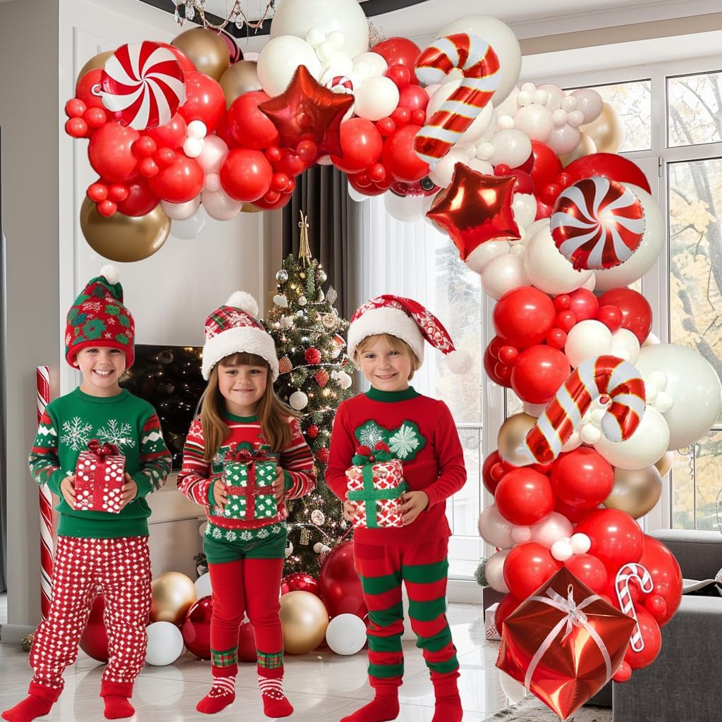 139個入りクリスマスバルーンアーチキット、キャンディクリス - Balloon Arch Kit のレビューと価格