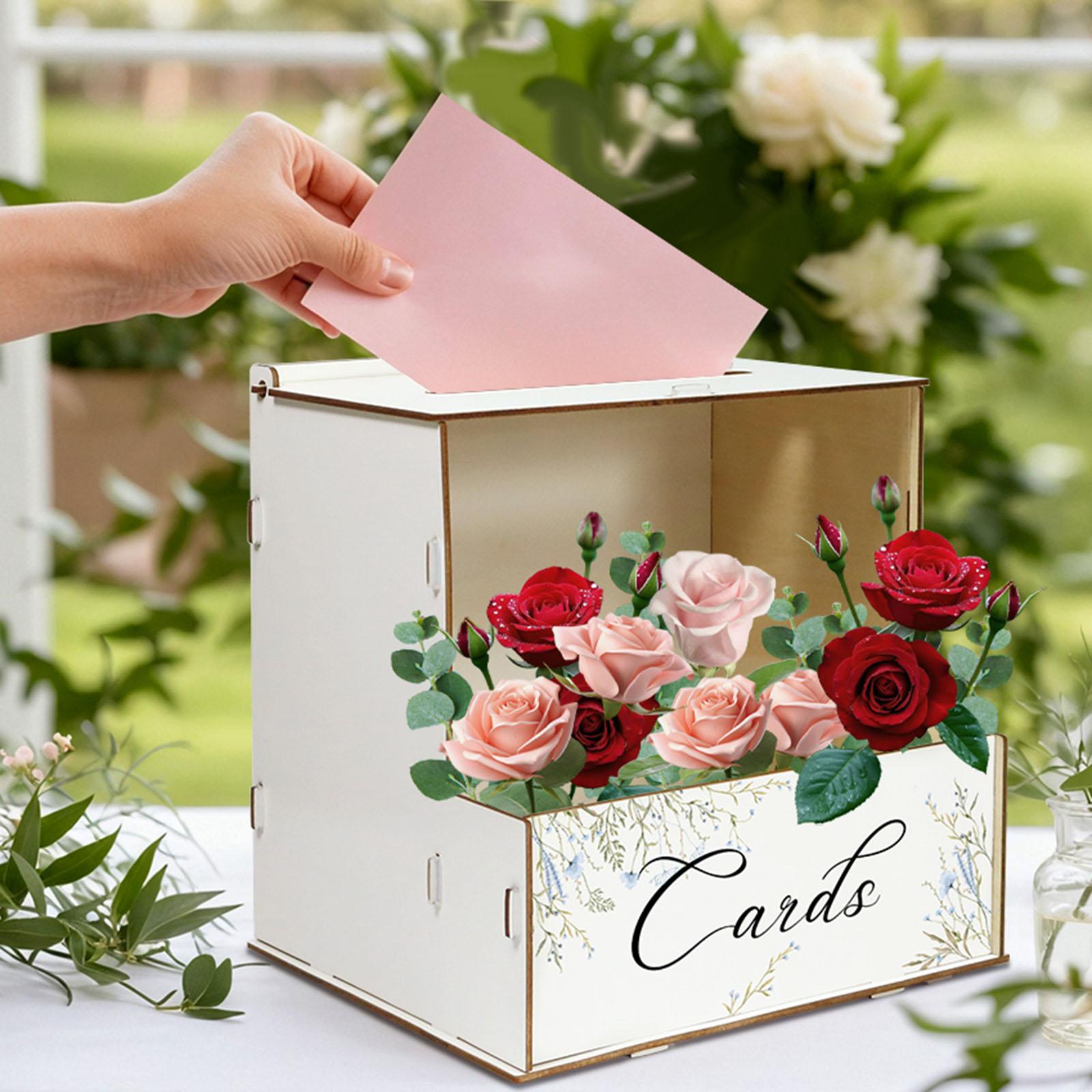イベントや誕生日パーティー用の、木製の封筒ホルダー付き、パー - Event Party Box のレビューと価格